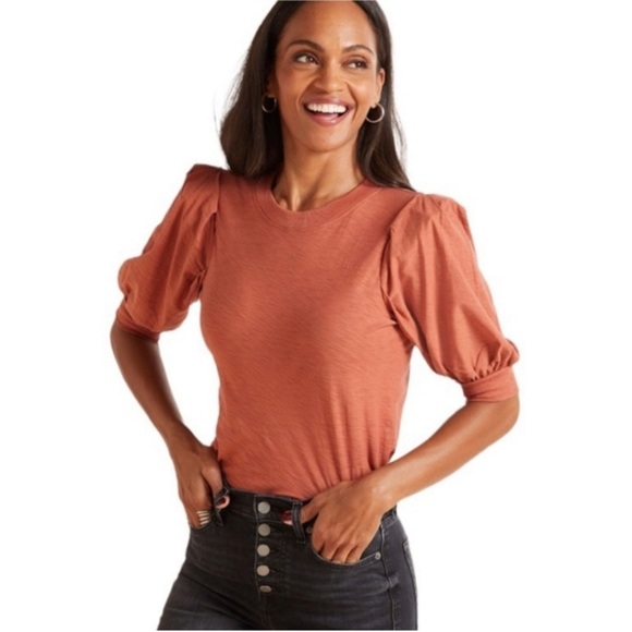 Nation LTD Tops - Nation LTD Rimma Exaggerated Sleeve Pleated Puff Tee XS